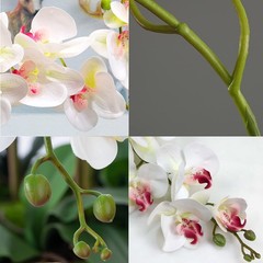 9 Heads Artificial Phalaenopsis Flowers 4 Pcs Artificial Orchid Flowers 42 in…