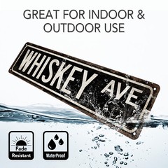 Whiskey Street Sign Man Cave Decor Home Bar Lounge Alcohol Bourbon 104180021012