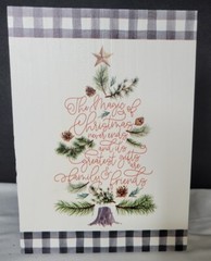 P. Graham Dunn Holiday Wood Block Rough Cut 5.5″W x 7.25″H x 1.5″ Free Shipping