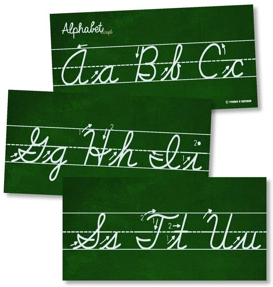 Cursive Alphabet Classroom Wall Strip Laminated