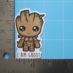 Marvel Universe Sticker (BABY GROOT) MCU Superheroes, Gloss PVC Decal
