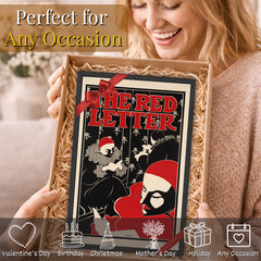 Art Deco Wall Art Framed 11×17 The Red Letter Vintage Poster Print Decor Gift