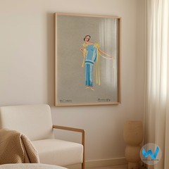 Elegant Art Deco fashion wall mural. Stylish home decor. Art Deco vintage.