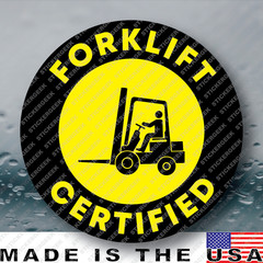 Fork Lift Certified Funny Hard Hat Helmet Gag Prank Joke Sticker 2IN