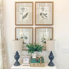 Botanical Study Leaf Berry Flower Wall Art Gold Frame Set Of 6 ~ Uttermost 33651