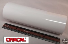 Lot of 2 Oracal Vinyl 12″ x 10yd rolls 641 White Vinyl 010 30 feet