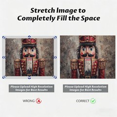 Nutcracker Canvas Painting 2D Flat Frameless Wall Art for Home Office Decor