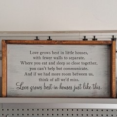 Woodland Gift Rustic Wood Love Quote Wall Sign Ready To Hang Horizontal