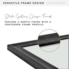Elegant Black Woodgrain 8.5×11 Picture Frame for Vertical or Horizontal Display