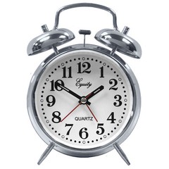 13014 Equity by La Crosse Battery Powered Loud Twin Bell Analog Alarm Clock
