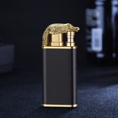 Creative Blue Flame Lighter Dolphin Dragon Tiger Double Fire Metal Winproof Ligh
