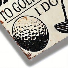 Metal Golf Ball Club Sign 8×12 Inches Vintage Tin Decor