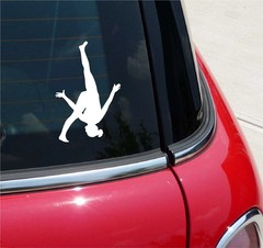 TUMBLING CHEERLEADING GYMNASTICS GYMNAST GRAPHIC DECAL STICKER ART CAR WALL