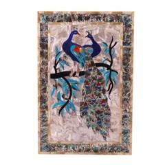 Marble Wall Panel Peacock Art Wall Hanging home decor art & collectibles