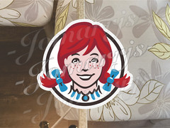 Wendy’s Hamburgers Logo Custom Vinyl Sticker Decal fan tumbler laptop fast food