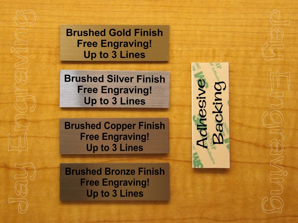 Custom Engraved 1×3 Plaque Plate | Brushed Gold, Silver, Copper or Bronze Finish