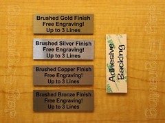 Custom Engraved 1×3 Plaque Plate | Brushed Gold, Silver, Copper or Bronze Finish