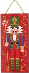 Festive Red Nutcracker Christmas Sign – 12.5″ x 6″, Red, White and Gold