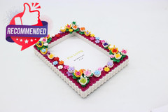 Diy Floral Building Block Photo Frame, 4×6 Inches, Decorative Colorful Flower