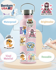 300 Pcs Funny Stickers for Adults, Water Bottle Vinyl Meme Laptop Waterproof Cut