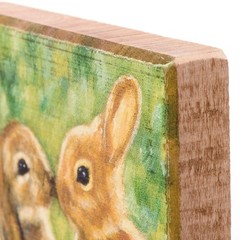 Primitives by Kathy Easter Spring Block Signs Set 3 Bunny Rabbit Tier Tray Decor