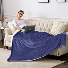 Sherpa Fleece Blanket Twin Size 60″ x 80″ Super Soft Reversible Sofa Bed Throws