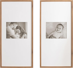Modern Brown Rectangular Picture Frame Set of 2 for Gallery Wall Decor
