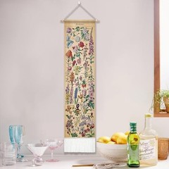 Vintage Flower Tapestry 51×13 Inch,Long Vertical Wall 51″L x 13″W Fleur 1