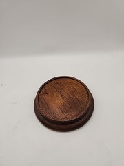 Vintage Wood Round Display Plinth Base Stand Pedestal 3.5in X 1in