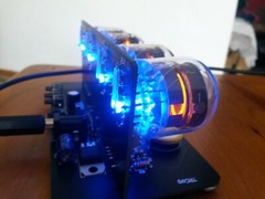 IN-4 NIXIE TUBES clock with blue backlight 4-tubes