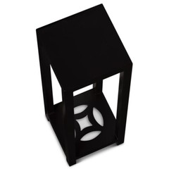 US SELLER – Matte Black Finish Elmwood Ning Chou Design Pedestal