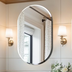 Multi-Shape Frameless Bathroom Mirror Prism Bevelled Vanity Mirror for Over Sink