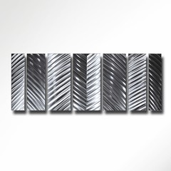 Modern Contemporary Art Abstract Metal Wall Sculpture Silver Design Home Decor L