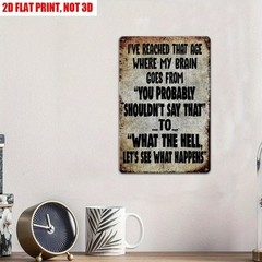 Retro Humor Metal Signs I’VE REACHED THAT AGE Tin Sign Inspired Sarcasm Wall Art