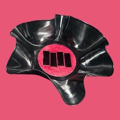 BLACK FLAG Logo Upcycled Vinyl Record Bowl Handmade Punk Rock Art Decor Gift