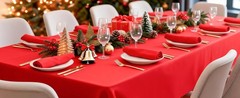 4 Pack Light Blue Plastic Tablecloth, 54 x 108 Inch Rectangle Table Cloth