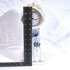 Royal Goedewaagen Amata Ceramic Mantel Clock Hermle Quartz Handpainted Germany
