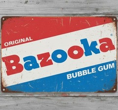 Original Bazooka Bubble Gum 8 x 12 Vintage Novelty Metal Sign Made In USA New!