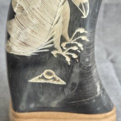 Eagle Carving Water Buffalo Horn Wood Base From KC Gifts in Canada