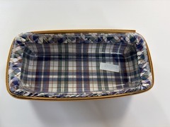 Longaberger Rectangular Bread Basket w Plastic Liner & Bread Basket Brick Insert
