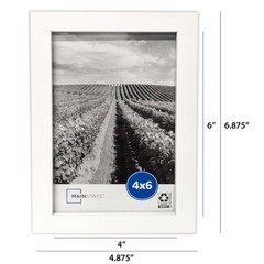 4×6 Picture Frame – White Tabletop & Wall Photo Frame