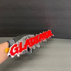 1x Gladiator Custom Text 3D Acrylic Car Emblem Badge Multicolor Laser Cut decal