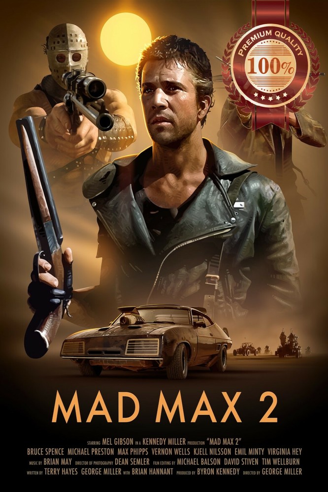 MAD MAX 2 1981 V2 ART CLASSIC ORIGINAL OFFICIAL MOVIE PRINT PREMIUM POSTER