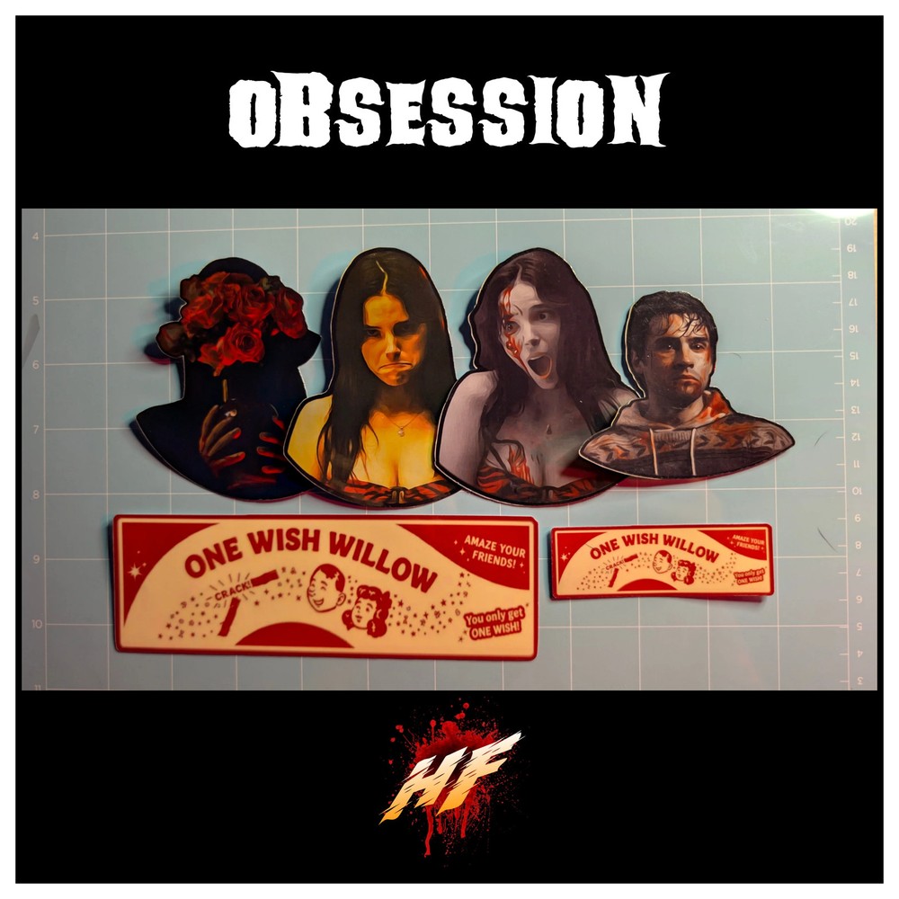 Obsession | Horror Movie Die Cut Waterproof Laminated Stickers