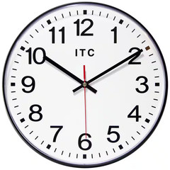 Prosaic 12 In. round Business Wall Clock – Black Plastic Case with Shatter-Resis