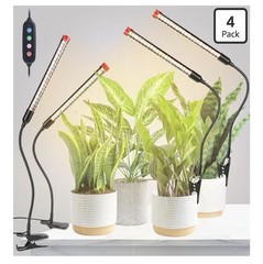 4Pack 2-in-1 Small Clip Grow Lights for Indoor Plants, Bonsai, Succulent, Cac…
