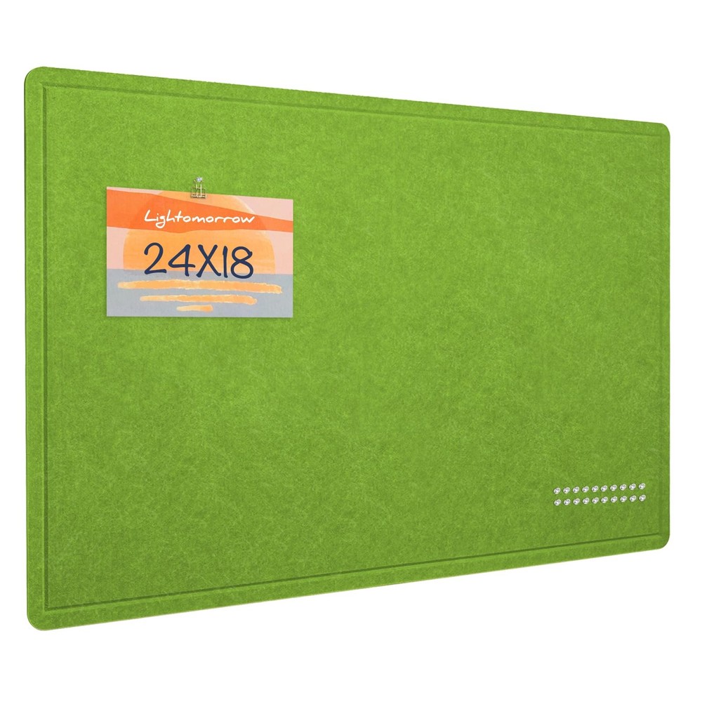 Felt Bulletin Board 24x18in Foldable Pin Board Vision Display Foliage Green