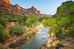 The Watchman at Sunset in Zion National Park Utah Photo Photograph Poster 36×24