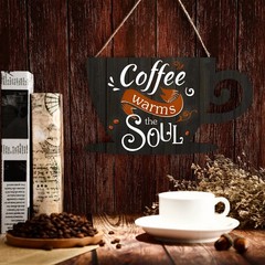 Jetec Coffee Bar Business Door Sign Wooden Wall Hanging Sign Rustic Farmhouse…