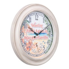 433-3267MVT Margaritaville 26″ IN/OUT Wall Clock with Temperature – Wastin’ Away